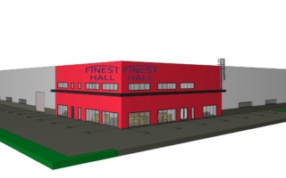 Finest-Hall Factory OÜ uue tehase eskiis.