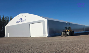 Finest-Hall Factory OÜ toodetud ja paigaldatud PVC hall mõõtudega 30x104m, kõrgusega 5,6 meetrit Lehtonen Yhtiöt Oy-le.