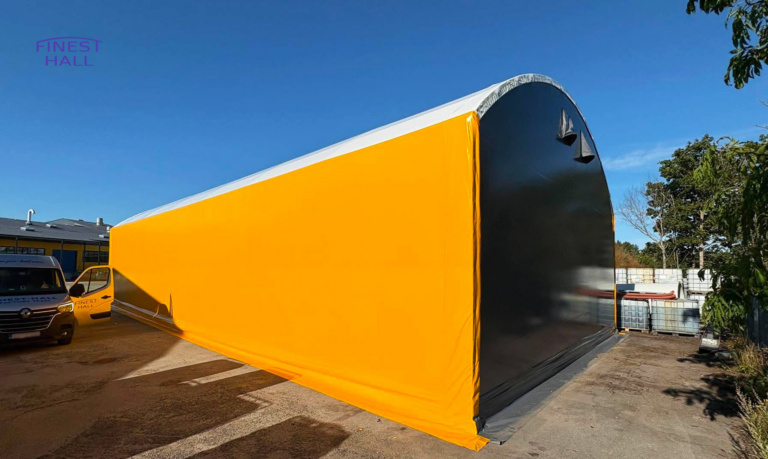 Finest-Hall Factory OÜ toodetud ja paigaldatud PVC hall mõõtudega 10x21m, kõrgusega 4 meetrit Eesti Kalatootjate Keskühistu-le.