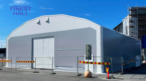 Finest-Hall Factory OÜ:n valmistama ja asentama 20 × 24 metrin pressuhalli, jonka korkeus on 5,6 metriä, Kesko Oyj:lle.